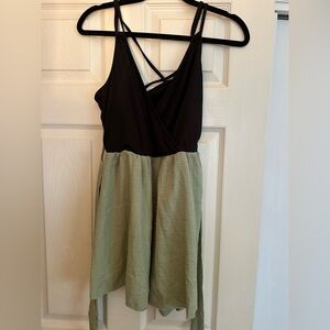 Black and Green Sleeveless Romper size large